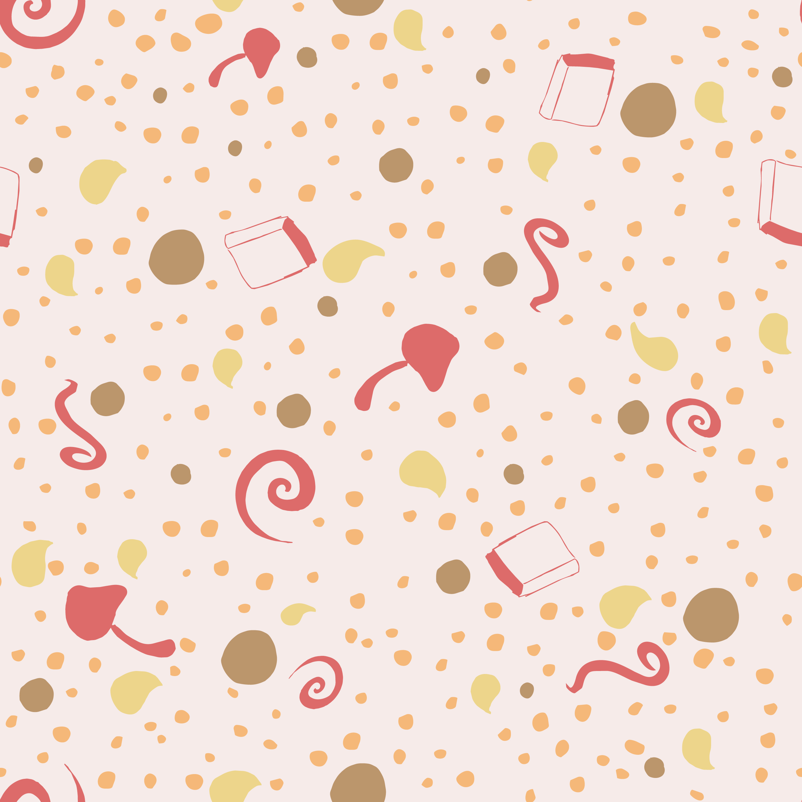 Polka Dot Books, Yellow and Brown